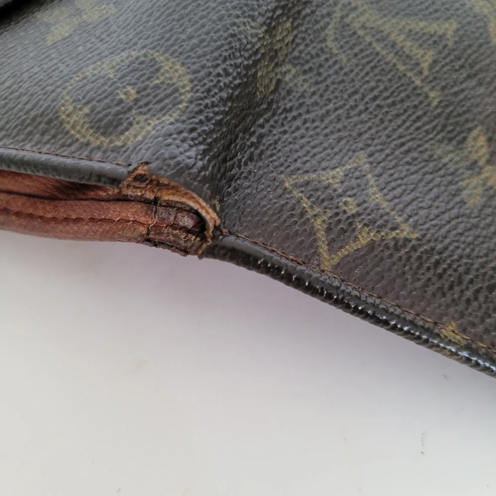 Louis Vuitton Monogram Canvas Elise Trifold Wallet Brown Compact Wallet